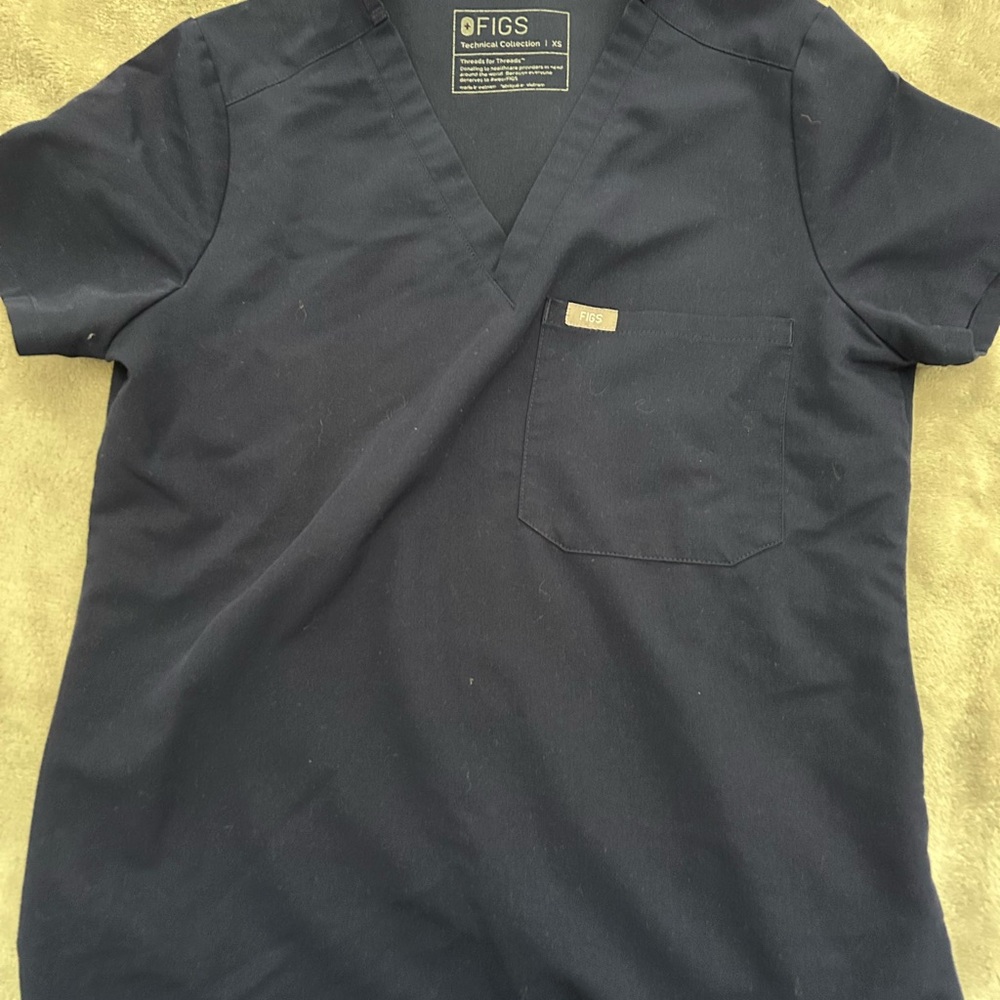 Navy FIGS scrub top